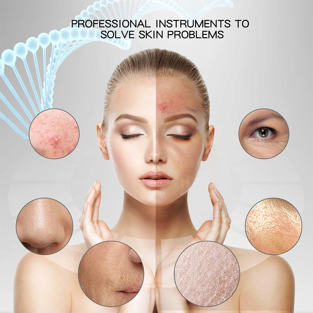 

Ultrasonic Face Cleaning Machine Skin Scrubber Deep Machine SPA Spatula Skin Scrubber Remove Blackhead Facial Whitening Lifting