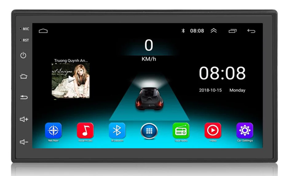 " ips экран 1G 16G Android 8,1 Автомобильный мультимедийный gps 2 DIN универсальный Радио сенсорный экран стерео навигация без DVD плеер с RDS