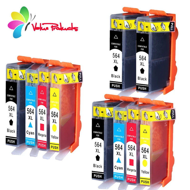 

Compatible Ink Cartridge Replacement for 564XL, 4 Color (10 Packs) for Photosmart 5520 6520 7520 5510 6510 7510 7525