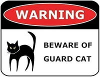 guard catmetal sign for front door aluminum sign heavy duty tin sign gift aluminum sign decor for home bar diner pub