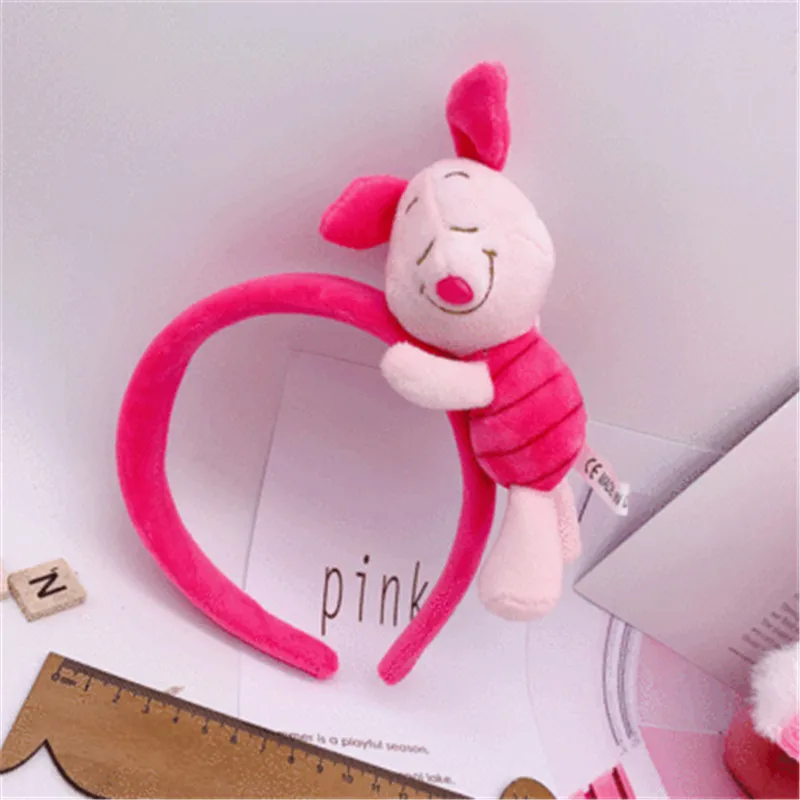 

Disney 8 style cartoon cute Mickey Minnie headband Donald Duck Stitch Pooh bear headband plush doll toy girl dress up gift