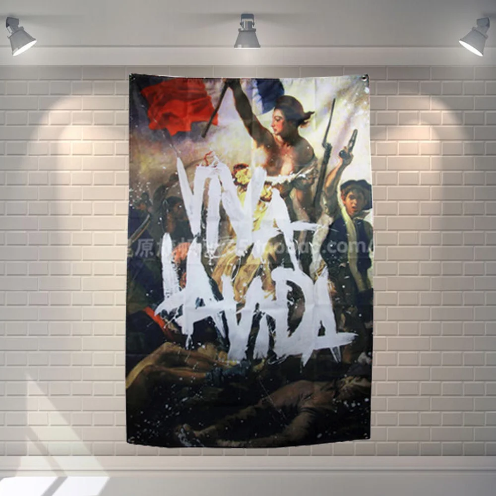 

Rock and Roll Pop Band Team Logo Concert Posters Flag & Banner Popular Music Theme Painting KTV Bar Cafe Home Wall Decoration A2