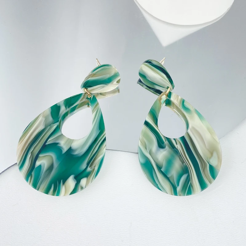 

Luxury Acetate Fiber Drop Earrings for Women Girls 2021 New Party Birthday Wedding Anniversary Elegant Dangle Earring Best Gifts