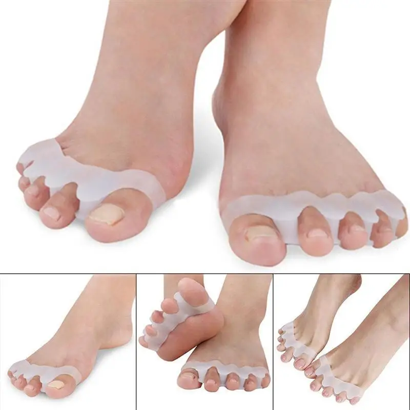 

2pcs/set Corrector Toe Protector Silicone Thumb Valgus Protector Preventing Nail Tools Foot Care Toe Separators Personalise Gift