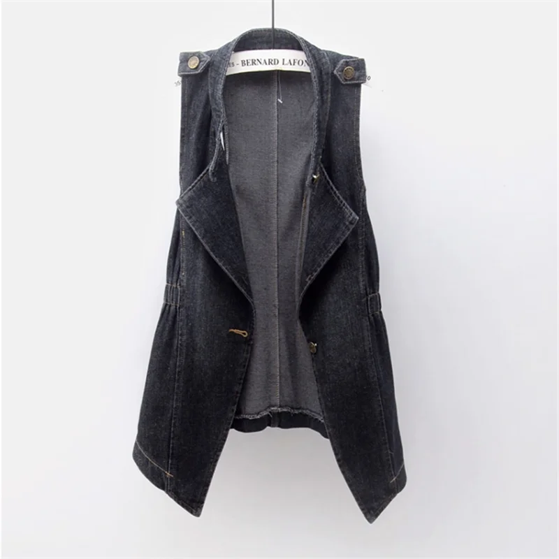 Весенний джинсовый жилет женский жакет 2020 корейский винтажный без рукавов