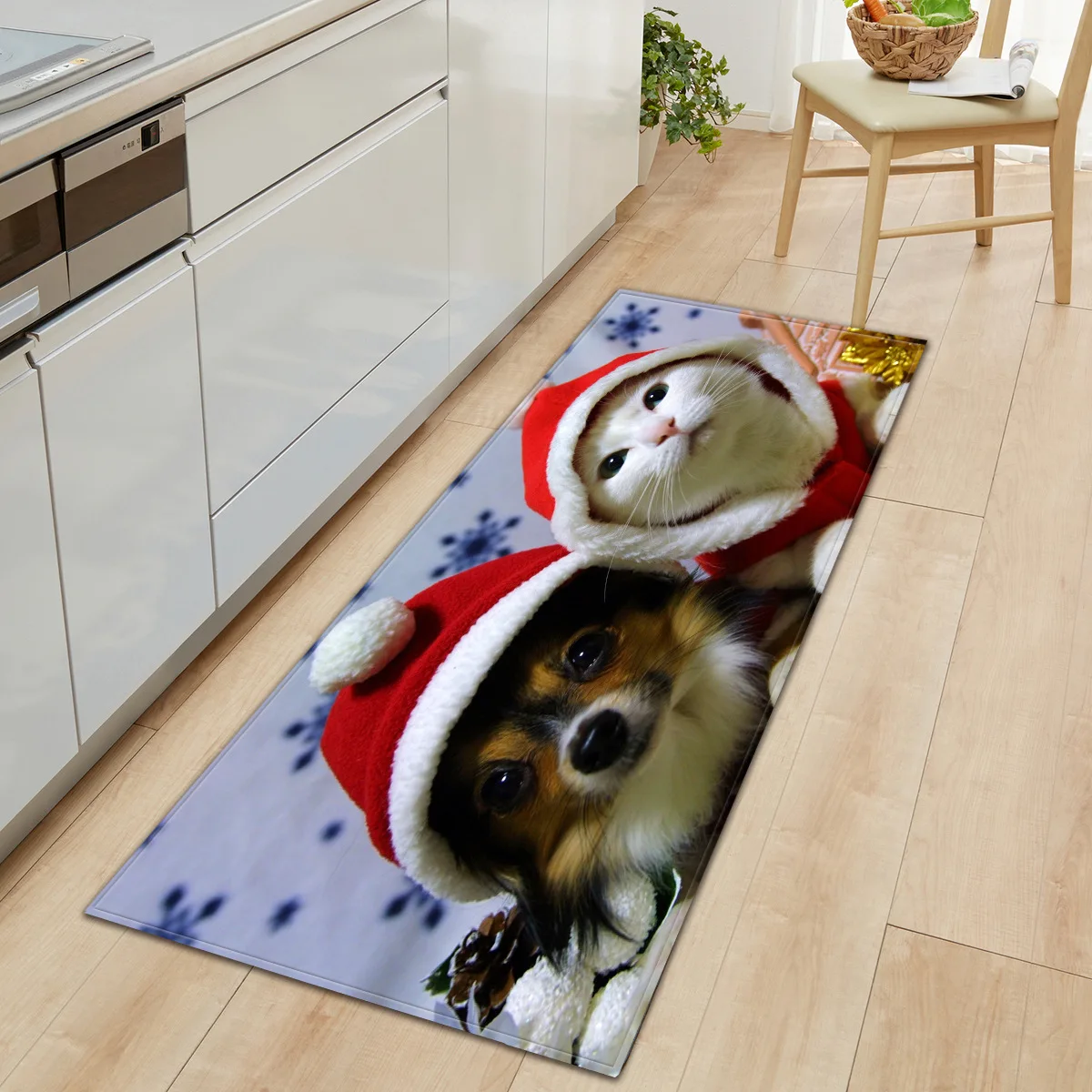 Zeegle Рождество коврик анти-скольжения Кухня Гостиная удобный для ног вход воды