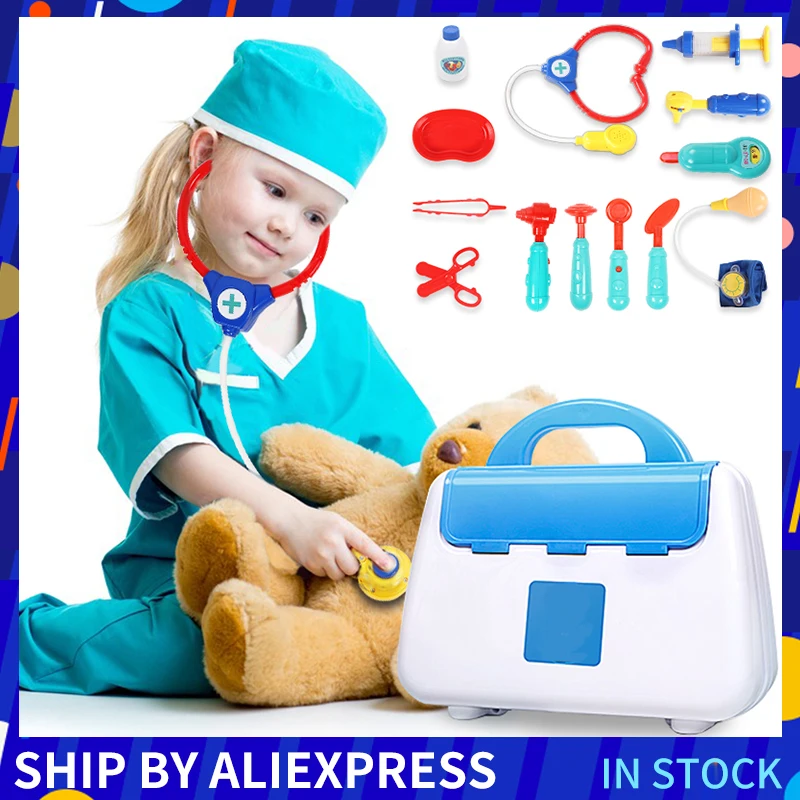 13 шт. Детские ролевые игры медицинские игрушки набор Портативный рюкзак