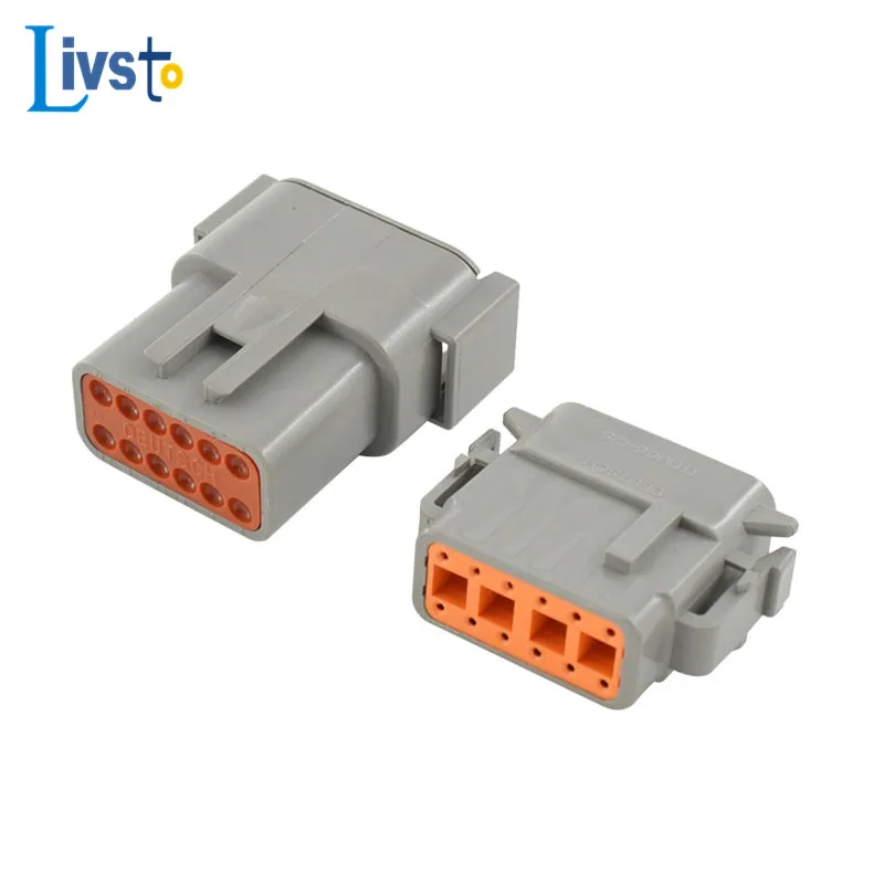10 комплектов 12Pin Way Deutsch DTM водонепроницаемый Коннектор с контактами автомобильный коннектор