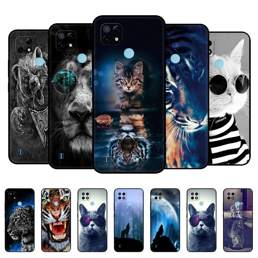Чехол для Realme C21 чехол OPPO RealmeC21 C 21 задняя крышка телефона 6 5 дюйма Funda RMX3201 с