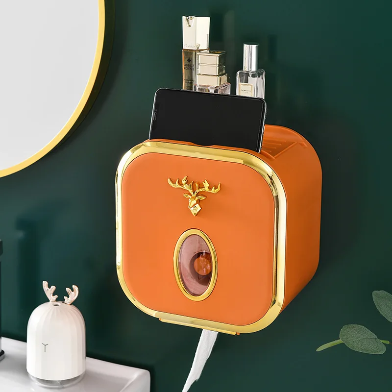 punch free toilet paper holder multifunction bathroom organizer shelf bathroom accessories toilet paper roll holder free global shipping