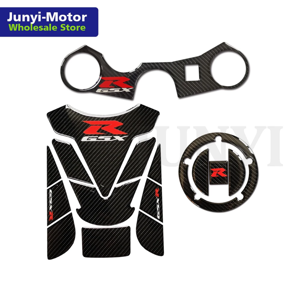 Для GSX-R GSXR 600 750 2006-2010 1000 2007-2008 накладка на бак наклейка тройной зажим крышка