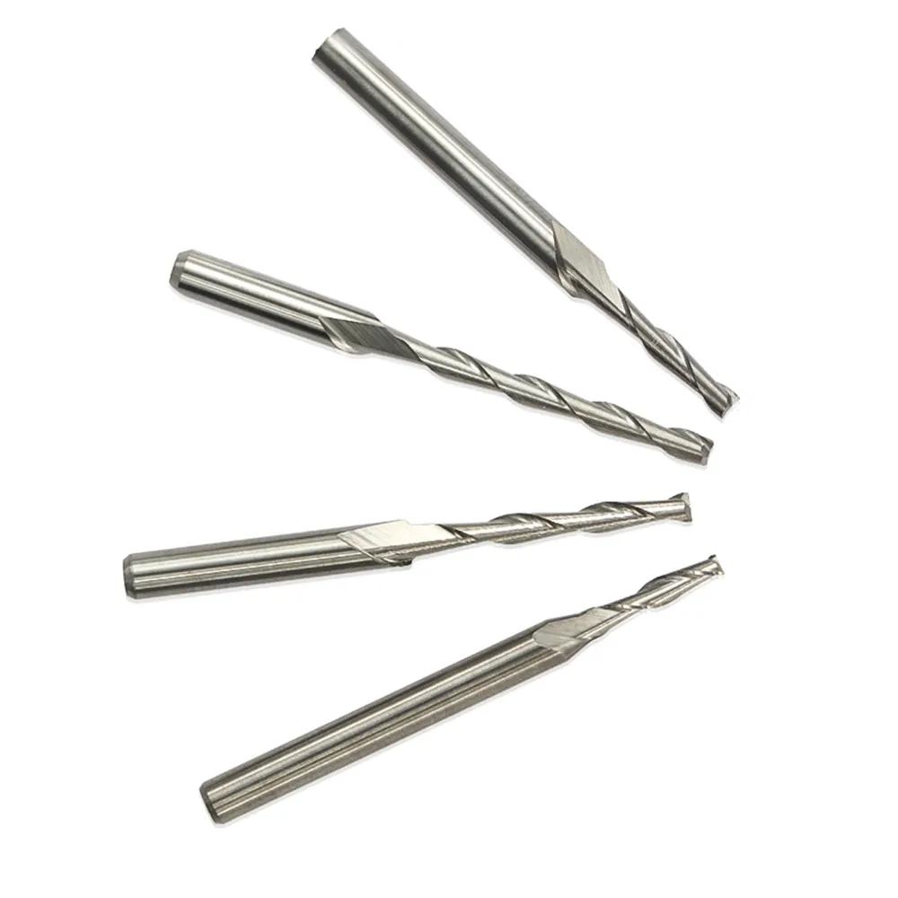 

10 pcs diameter 2.0mm 2 flute flat-end mill 3.175mm spiral rod router bit cnc micro carbide end milling cutters