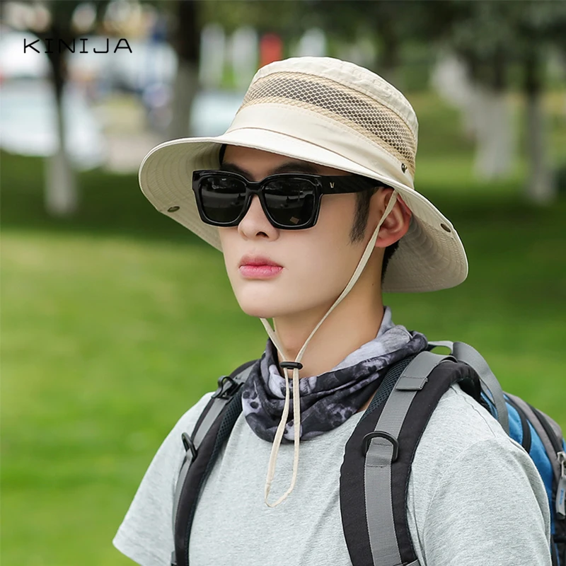 Летняя мужская быстросохнущая шляпа в рыбацком стиле уличная рыбалка Пешие