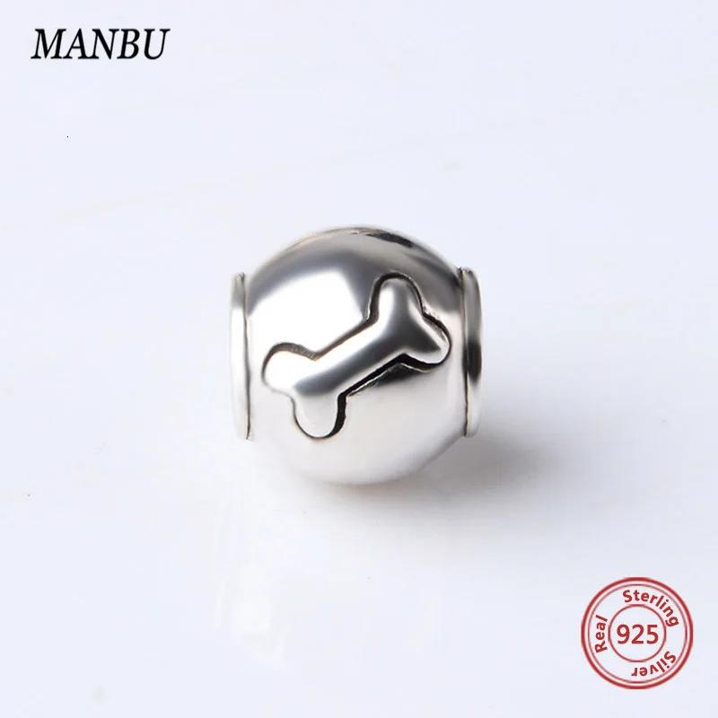 Fit pandora серебряный шарм Милая собачья кость модные Подвески для изготовления украшений Стерлинговое Серебро 925 оригинальные бусины браслет аксессуары