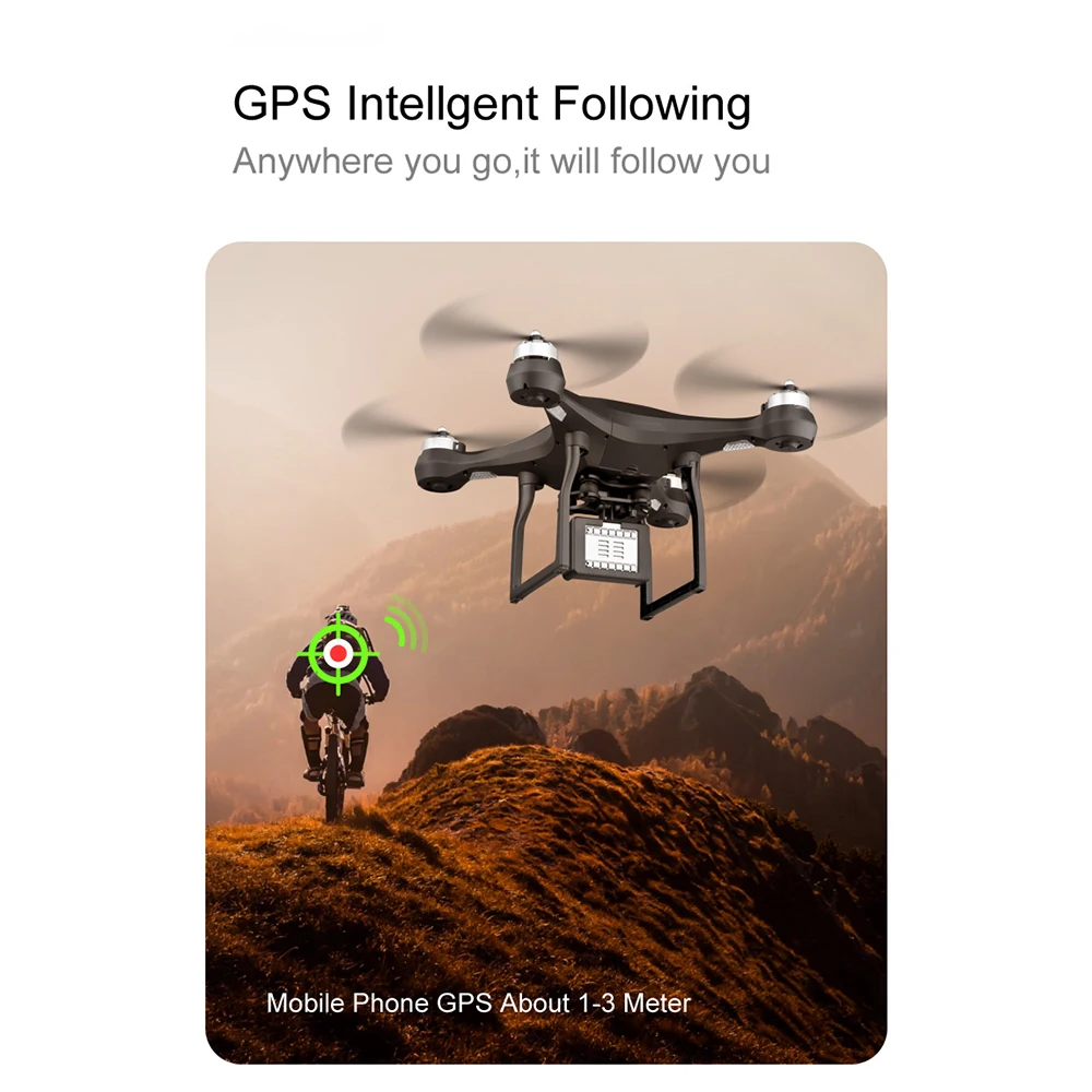 S2 Профессиональный широкоугольный Дрон для камеры 1080p HD gps WiFi FPV щетка Пропеллер