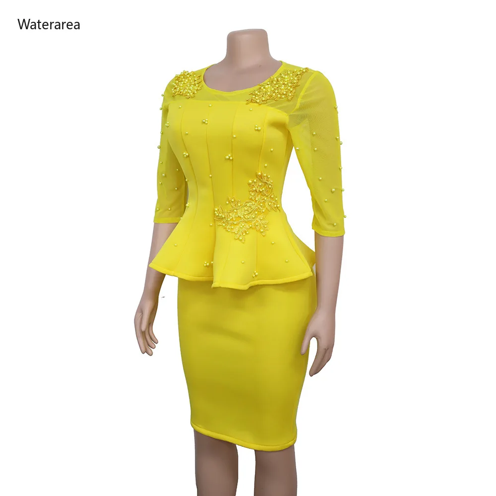 Женский однотонный Костюм двойка размера плюс с круглым вырезом коротким