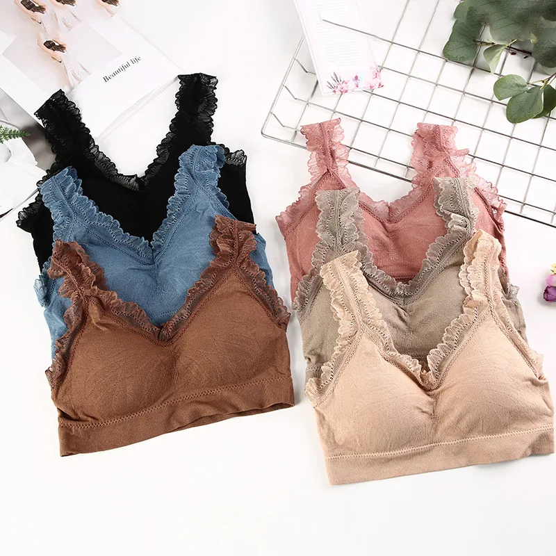 

Women Laces Yoga Bras Tops Lady Push Up Cotton Sport Sexy Bra Women Intim Lingerie Top Fitness Gym Bralette Activo Sujetador