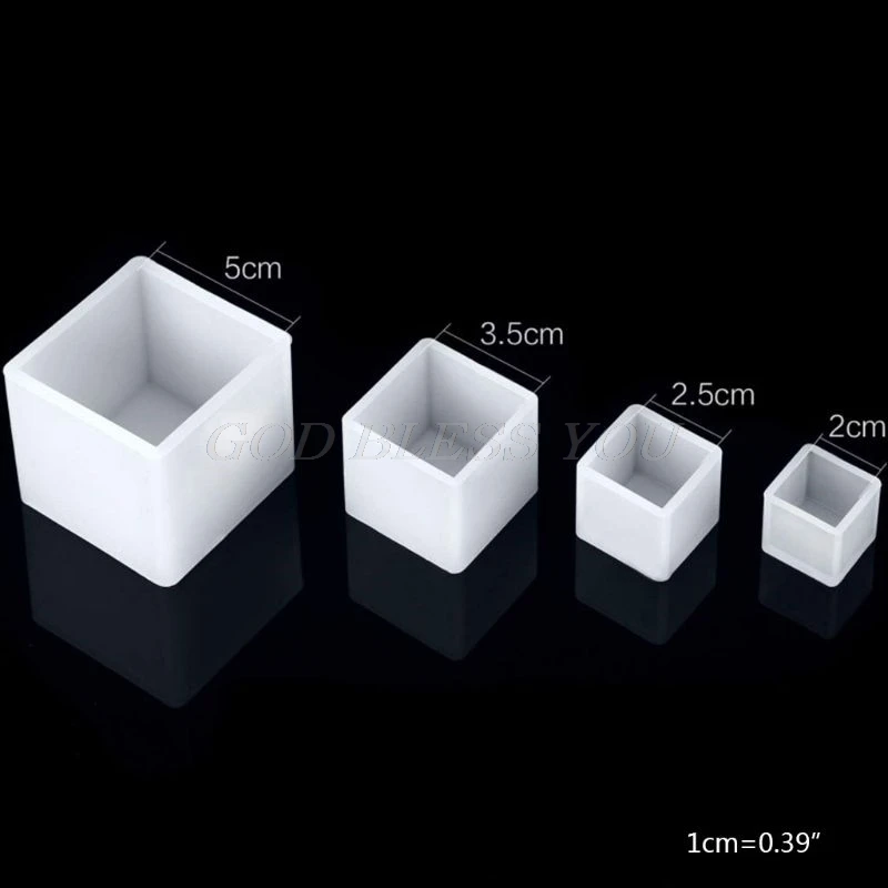 

4Pcs/Set Crystal Epoxy Resin Mold Square Jewelry Casting Silicone Mould DIY Crafts Pendant Making Tools Drop Shipping