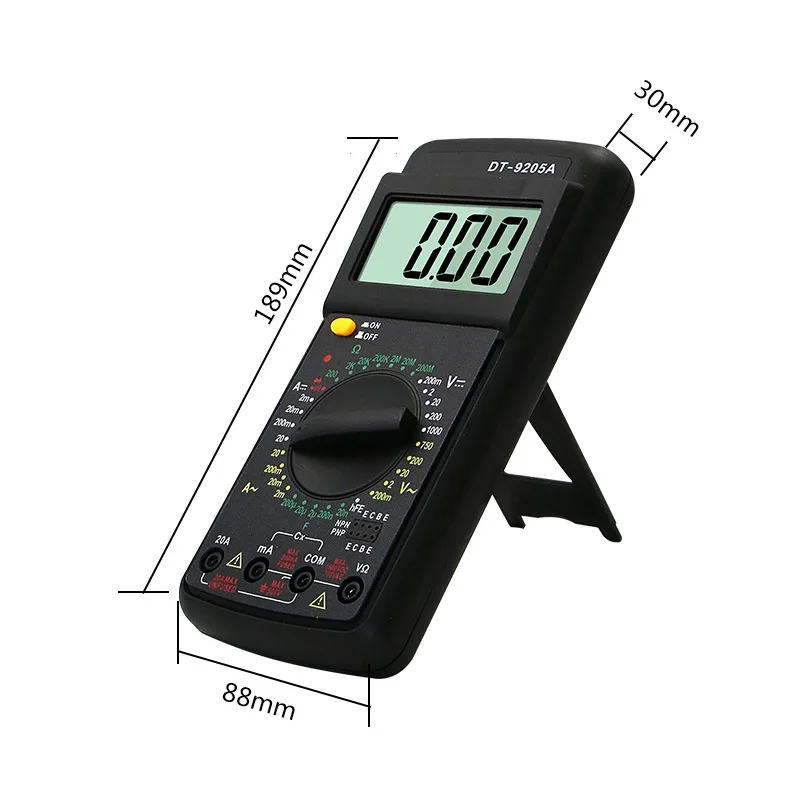 Мультиметр цифровой бытовой малогабаритный SHWNG с портативным зуммером, подсветкой и защитой от перегрева, высокой точности на.