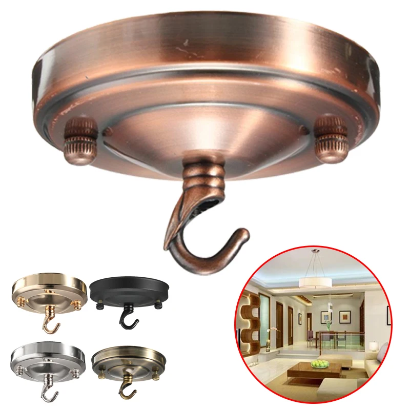

Retro Ceiling Hook Circular Plate Chandelier Pendant For Home Lamp Light Fitting