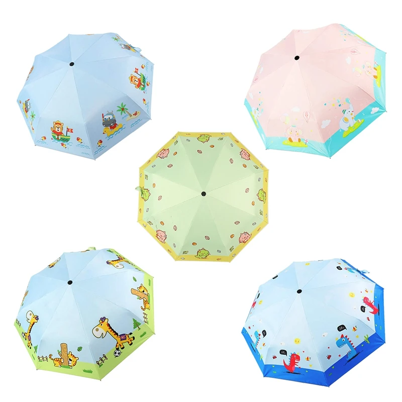 

Cartoon Dinosaur Print Children Windproof Sun UV Protection Parasol Auto Open and Close Kids Sun Umbrella