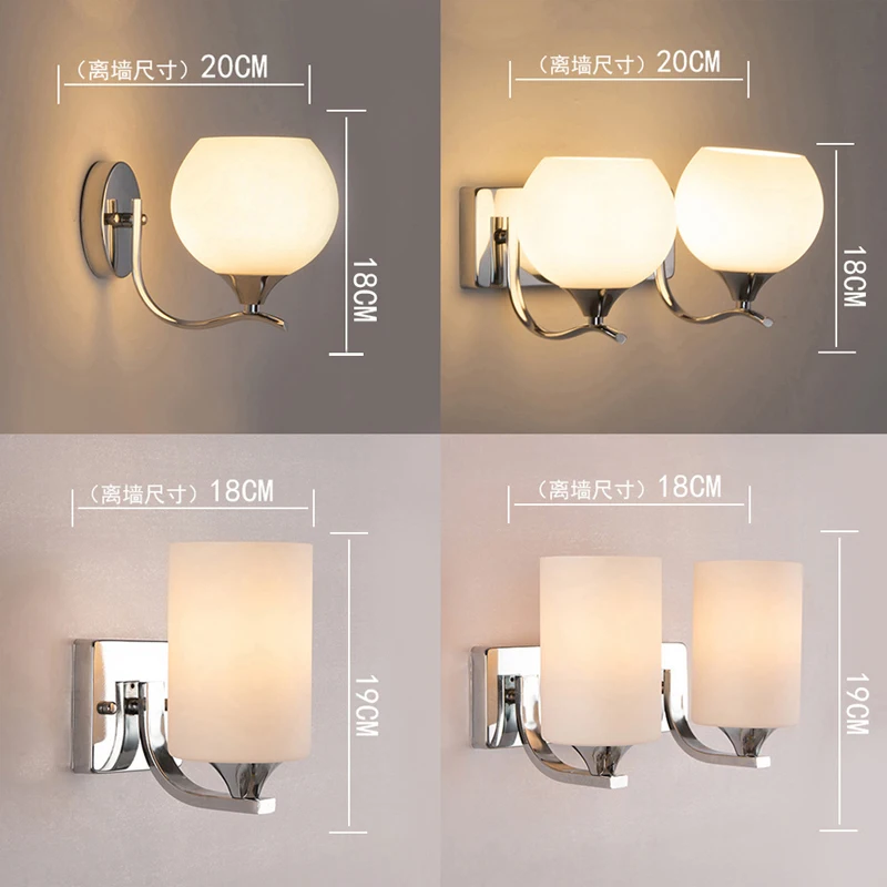 

Creative Cylindrical Glass Ball Wall Lamp Modern Nordic Round E27 Wall Light For Hotel Bedroom Restaurant Bar Corridor Cafe