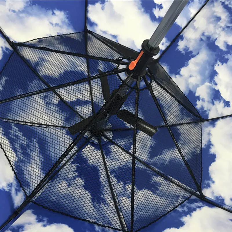 

Newly Spray Fan Umbrella Long Handle Summer Cooling Umbrella Sunny Rainy Day Dual Purpose S66