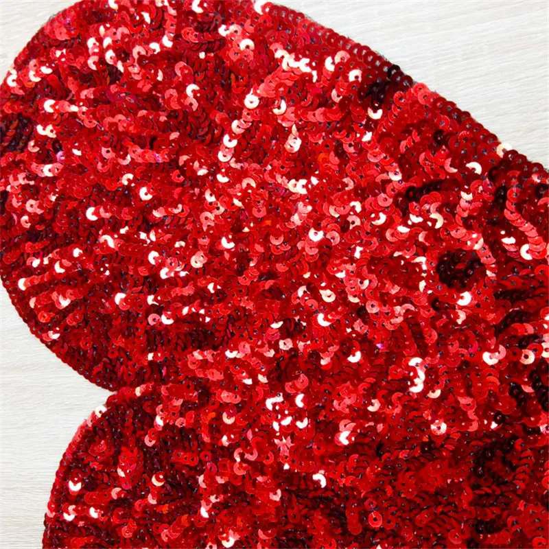 1 шт. красные двусторонние блестки в форме сердца нашивка для одежды рукоделие