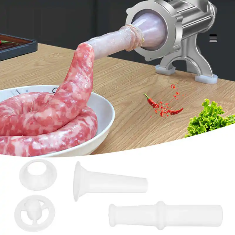 

Food Pusher+Sausage Filling Nozzle+Kubbe Attachment for 7# Meat Grinder Part Universal Kitchen Meat Grinding Machine Accessories