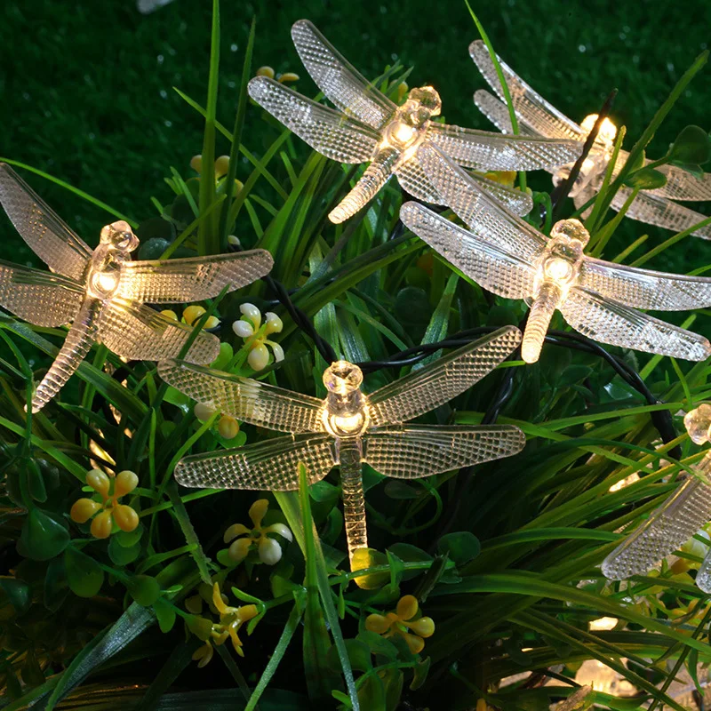 

Led Ground Plug Solar Dragonfly Light String Insect Rain Proof Modeling Fence Decoration Landscape Light String