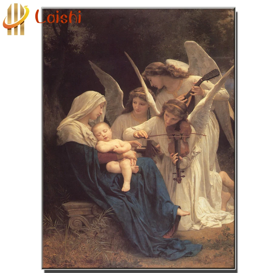 

2021 round Diamond Painting Virgin Jesus Angel Full square drill Rhinestone of Picture Diamond mosaic Valentine's Day gift