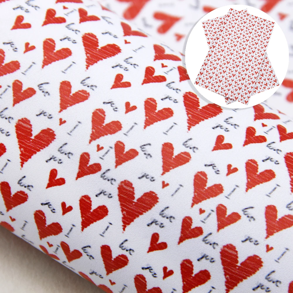 Аксессуары David 20*33 см гладкая Синтетическая кожа с принтом сердца для