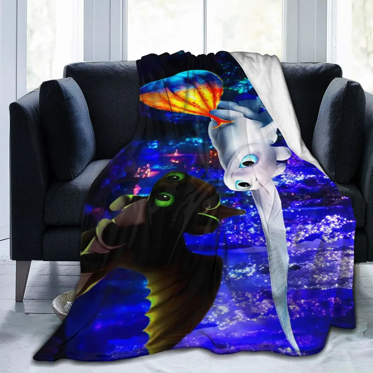

Ultra Soft Sofa Blanket Cover Blanket Cartoon Cartoon Bedding Flannel plied Sofa Bedroom Decor for Children and Adults 126