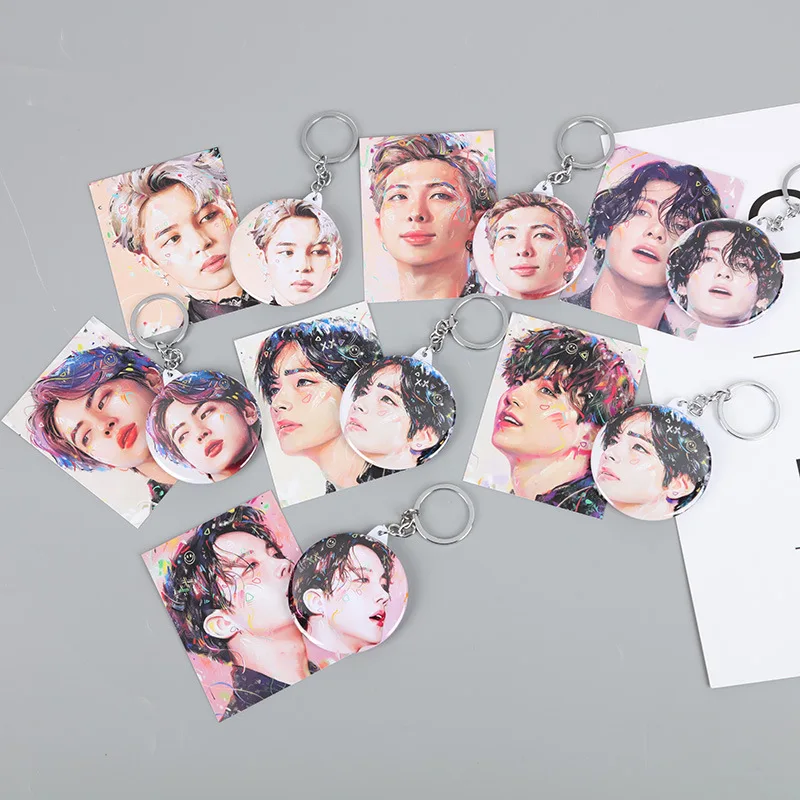 

Kpop Stickers Poster Girl Adult Toys Mini Truck Keychain Pendant Postcard Gift JIMIN Rap-Monster JIN SUGA V