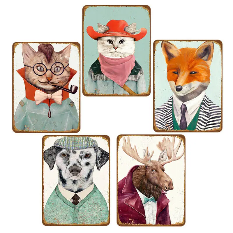 Металлический жестяной плакат в стиле ретро с табличкой пабом клубом кафе дверью