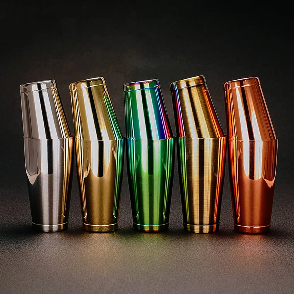 

850ML Boston Cocktail Shaker Stainless Steel Can & Glass Bartender Cocktail Shaker Snow Kettle Boston Shaker Bar Accessories