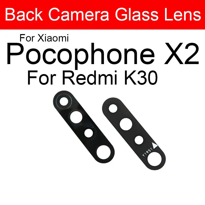 

Main Big Rear Glass Lens Cover For Xiaomi Pocophone X2/Redmi K30 Main Back Camera Lens Glass + Sticker Replacement Repair