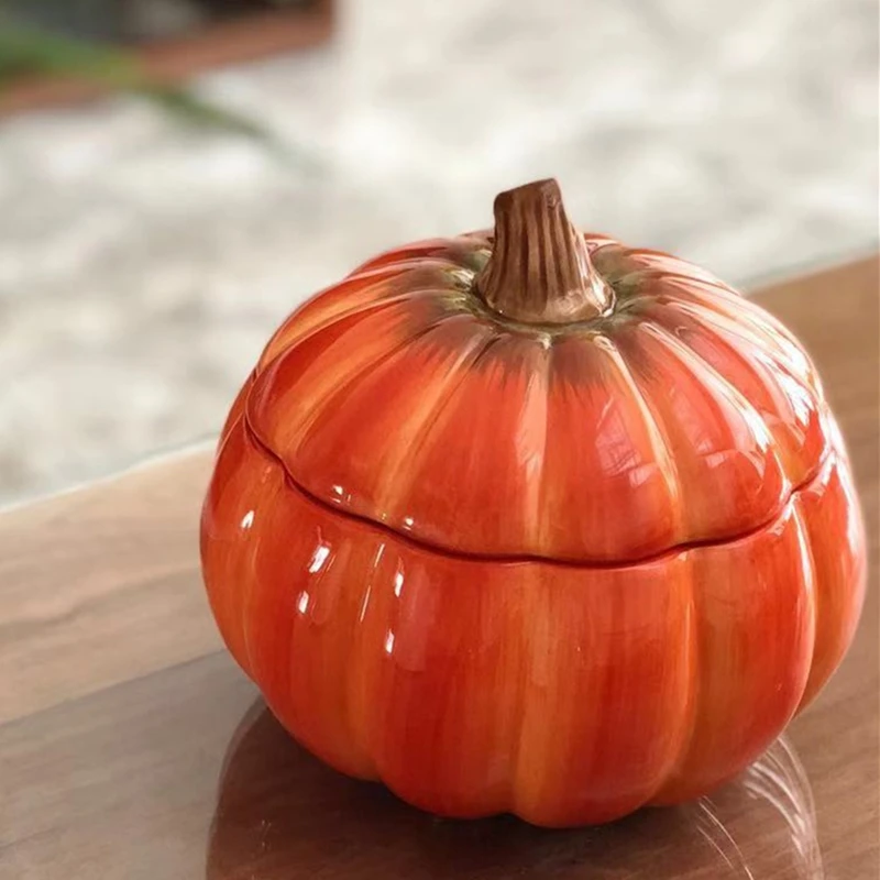 Тыква конфеты банку с крышкой дома Творческий домашняя кухонная для хранения Jar