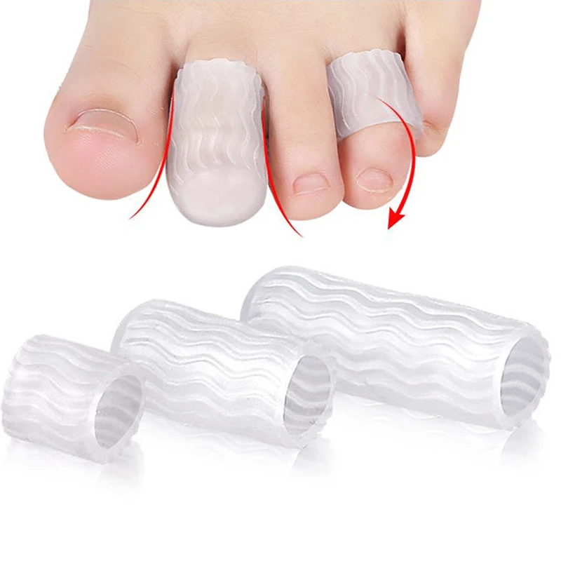 

1 Pair Silicone Gel Little Toe Tube Corns Blisters Corrector Protector Gel Bunion Toe Finger Protection Foot Care Tool