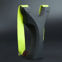 hunting slingshot with fiber optic aiming patch flat leather catapult use flat rubber band outdoor shooting accessories