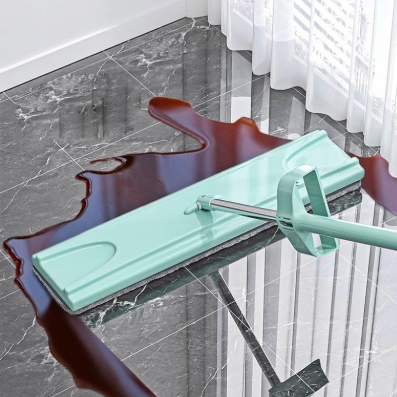 Зеленая плоская швабра быстросохнущая ткань из микрофибры регулируемый угол 360