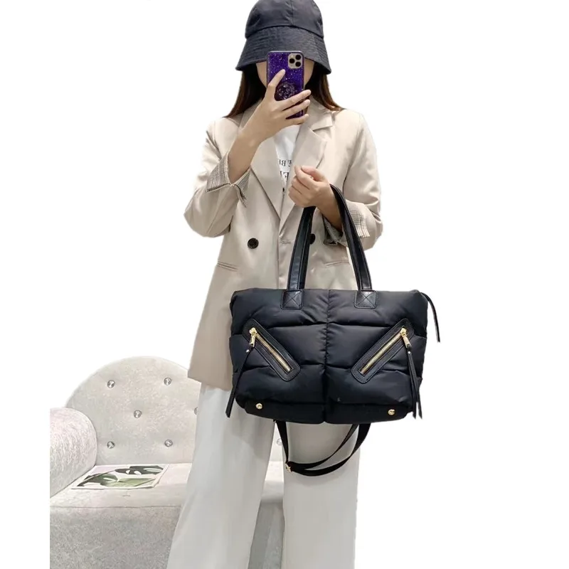 

2021 новая зимняя большая пуховая сумка, вместительные хлопковые роскошные сумки, женская сумка, дизайнерская женская сумка-мессенджер, женс...