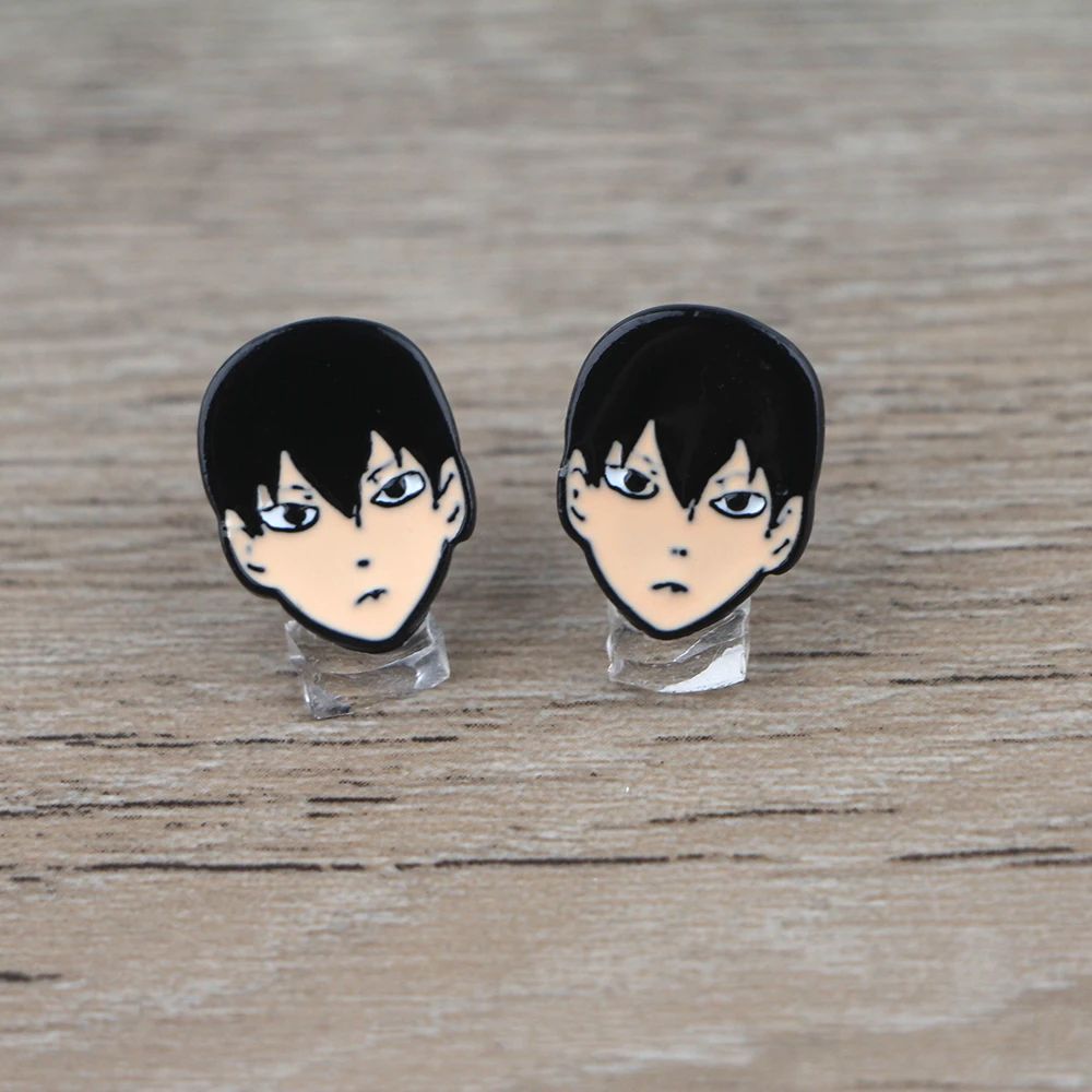 

P6027 Dongmanli Anime Tobio Kageyama Stainless Steel Ear Stud Earrings for Womens Jewelry Kids Gifts Girls