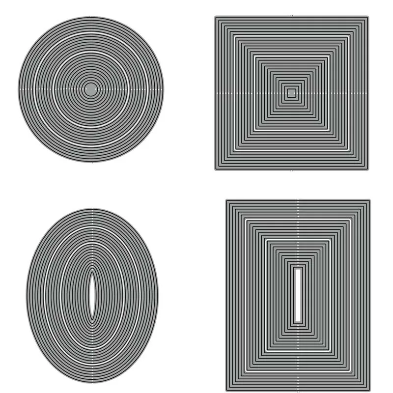 

JC Square Circle Rectangle Oval Shape Metal Cutting Dies Scrapbooking Craft Mold Stencil Handmade Tool Paper Template New Design