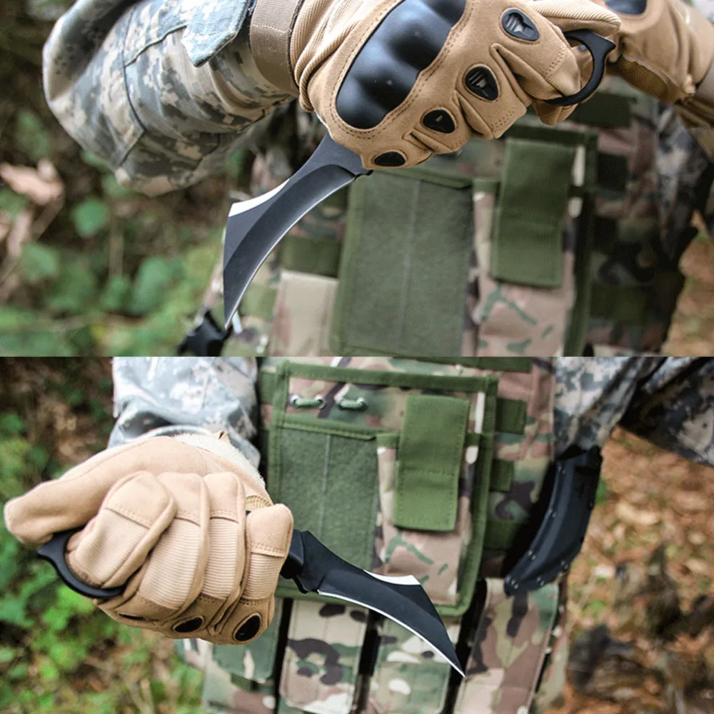 Походный охотничий нож Promithi, нож Karambit, нож для выживания с фиксированным лезвием, ножи с оболочкой