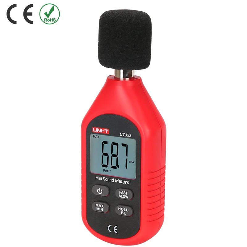 

UNI-T UT353 Noise Measuring Instrument db Meter 30~130dB Mini Audio Sound Level Meter Decibel Monitor