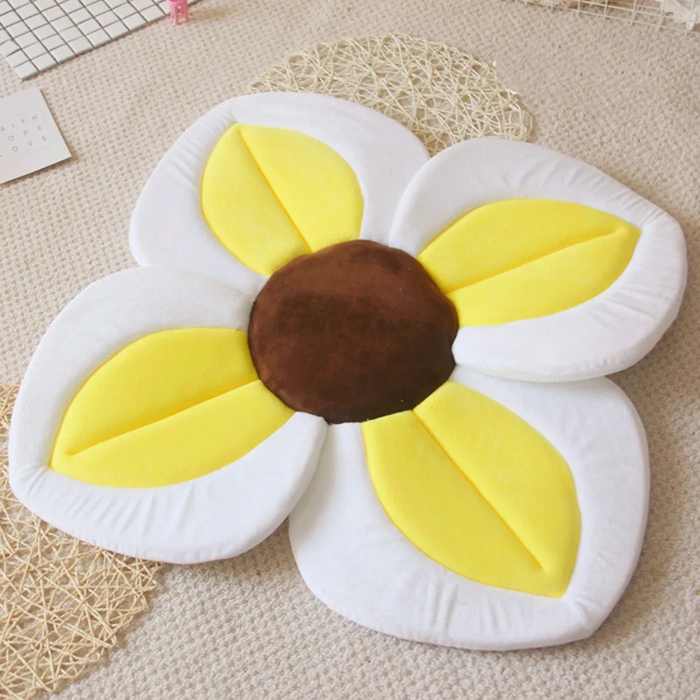 Baby Shower Blooming Flower Newborn Bathtub Foldable Lotus shape Cushion skin Bath pad portable bath tub Soft Seat Play mat