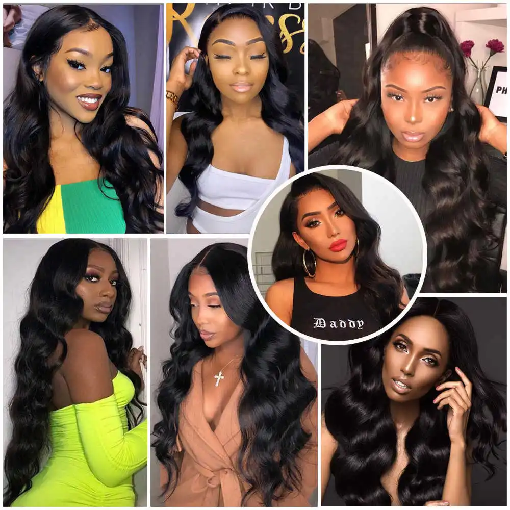 

YYgY Human Hair Bundles 100% Brazilian Hair Weave Bundles Natural Color Body Wave 3 4 Bundle 28 30 Inches Remy Hair Extensions