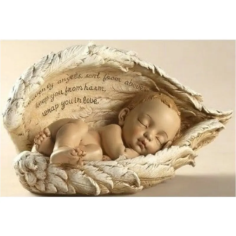 

Diy Diamond Painting Cross Stitch Angel wings baby Needlework handmade 5D square Diamond Embroidery Full rhinestone Mosaic
