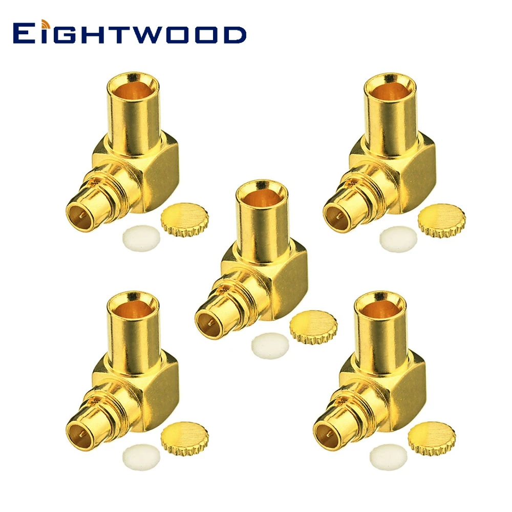 Eightwood 5 шт. MMCX штекер RF коаксиальный разъем адаптер прямоугольный обжим